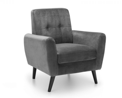 Moki Chair in Dark Grey Velvet