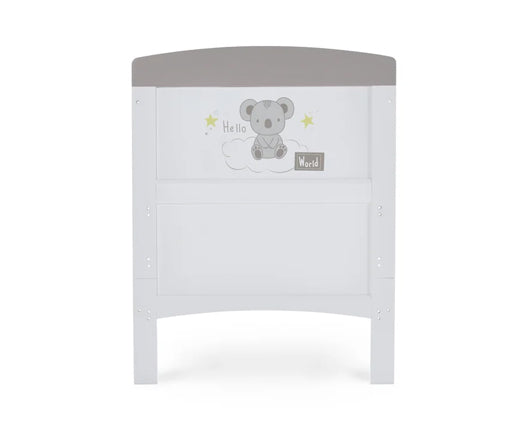 Koala Grey Cot Bed + Fibre Mattress