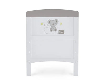Koala Grey Cot Bed + Fibre Mattress