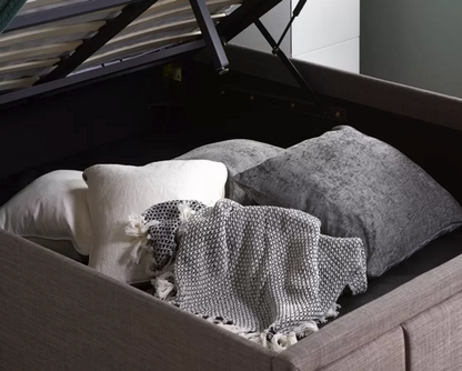 Hannover Double Ottoman Bed - Grey