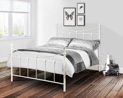 Rebecca King Bed - Stone White