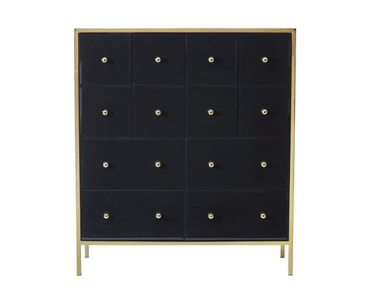 Fabian Merchant Chest - Black & Gold