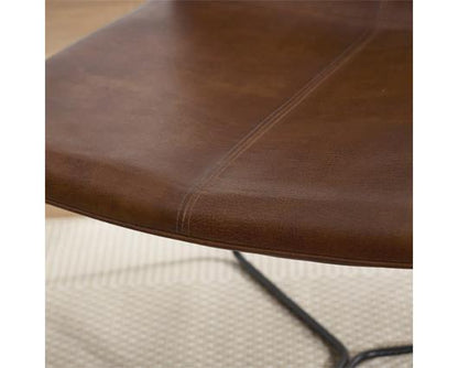 Joren PU Leather Accent Chair - Brown