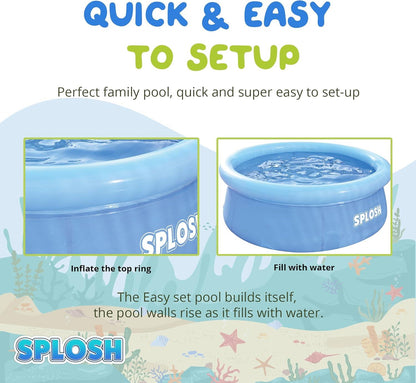 Splosh 6ft Easy Set Inflatable Family Paddling Pool