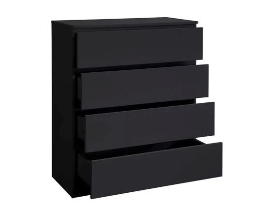 Oakley 4 Drawer Chest- Black