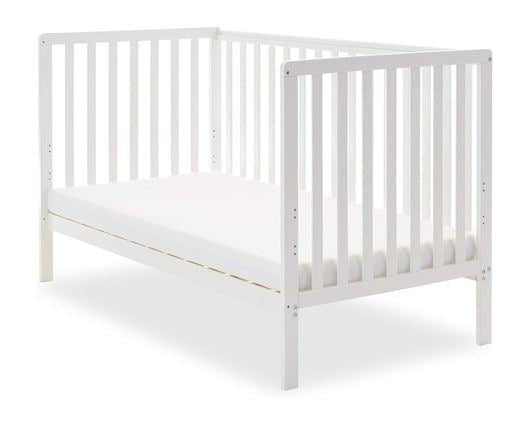 Simple Cot & Fibre Mattress- White