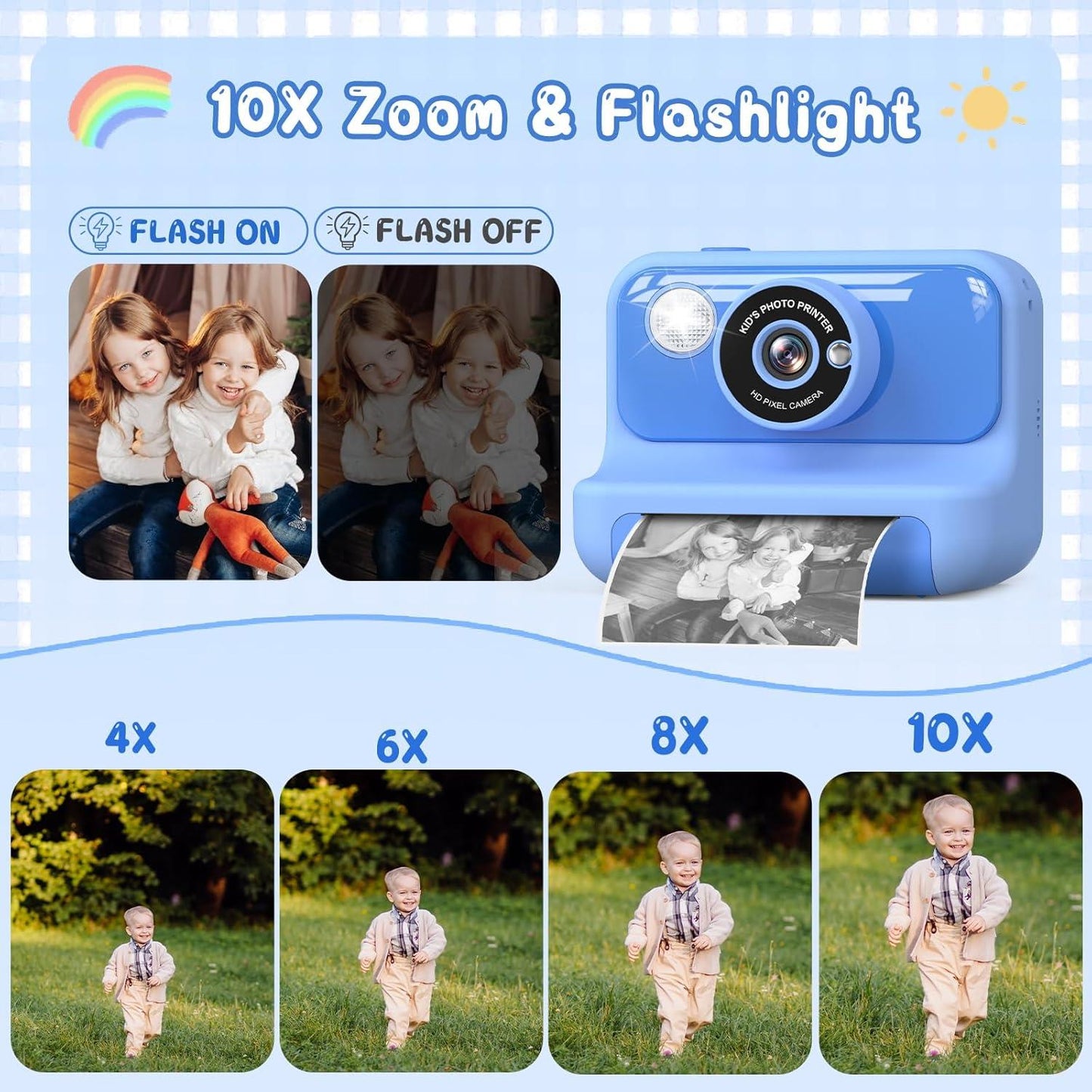 Kids Camera Instant Print - Blue