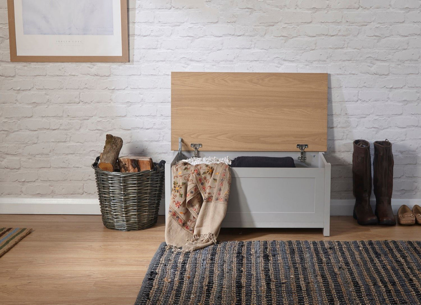 Lachlan Storage Ottoman-Grey