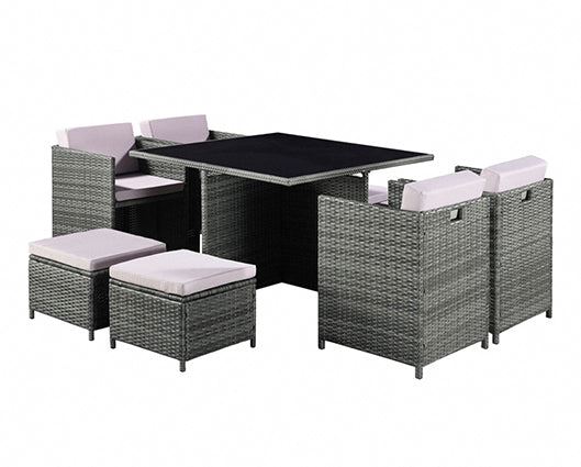 Vernon Dark Grey 9PC Cube Set & Cover