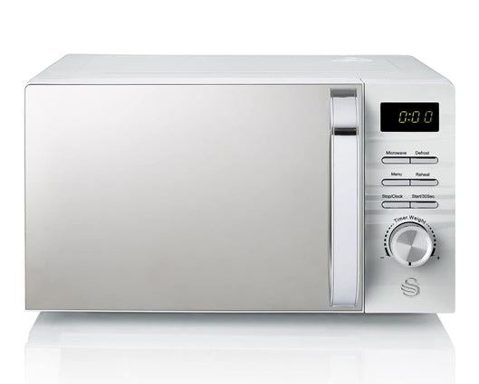 White 700W Digital Microwave