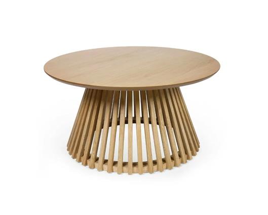 Ollie Round Coffee Table - Natural Oak