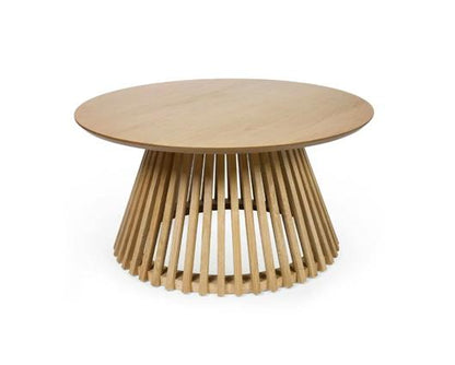 Ollie Round Coffee Table - Natural Oak