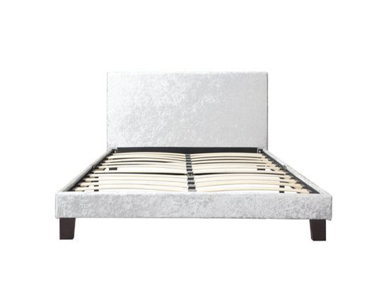 Berlin Steel Crushed Velvet Bed - King