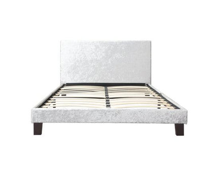 Berlin Steel Crushed Velvet Bed - King