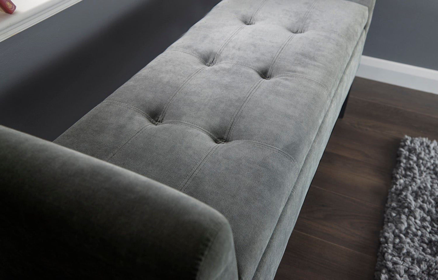 Bex Window Seat-Grey Chenille
