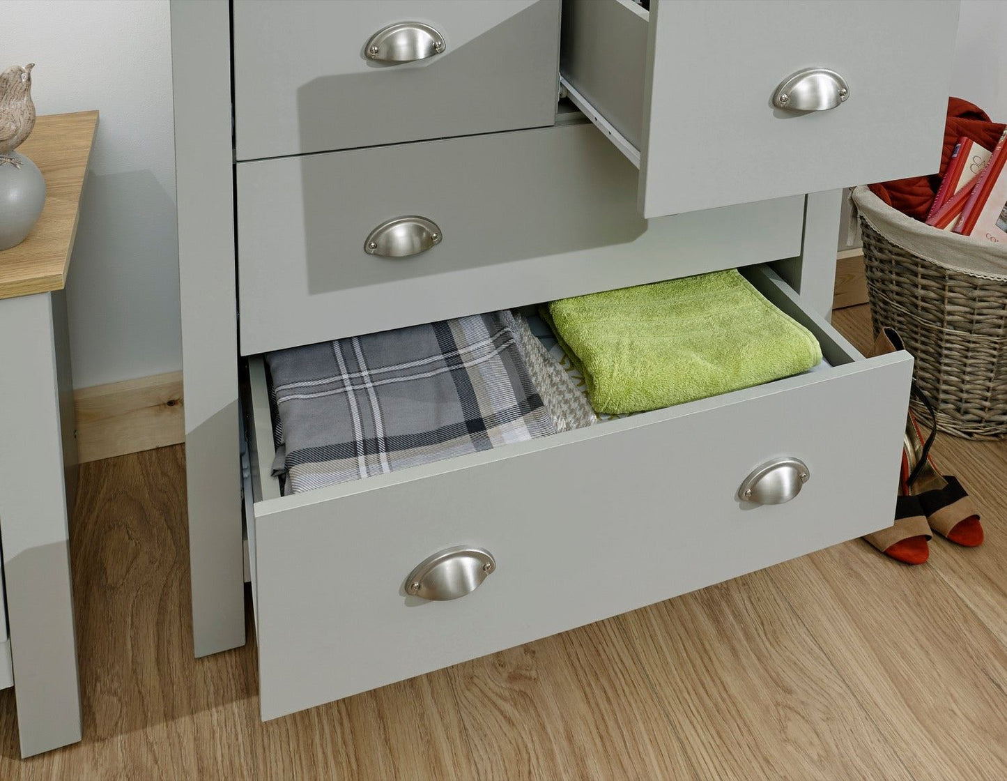Lachlan 2+2 Drawer Chest-Grey