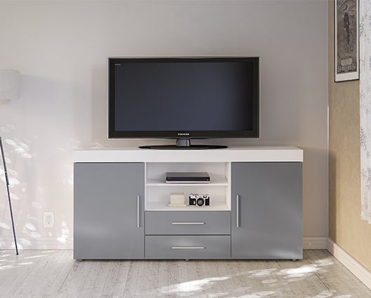 Edgeware 2 Door 2 Drawer Sideboard- White & Grey