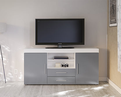 Edgeware 2 Door 2 Drawer Sideboard- White & Grey