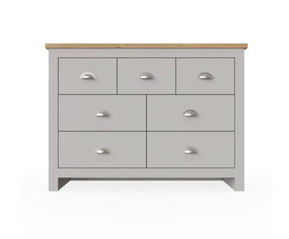 Lincoln 7 Drawer Chest- Light Grey