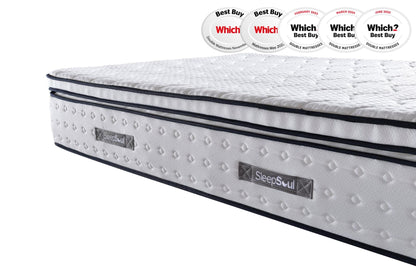 Roll Up Space 2000 Pocket Sprung Boxtop Mattress (35cm Depth) - Single