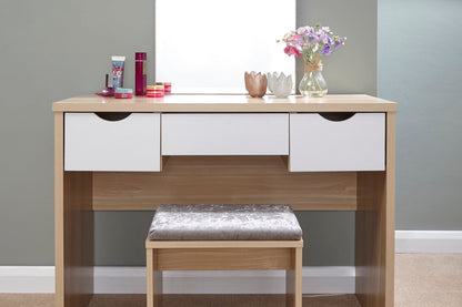 Ella Dressing Table Set-Oak & White