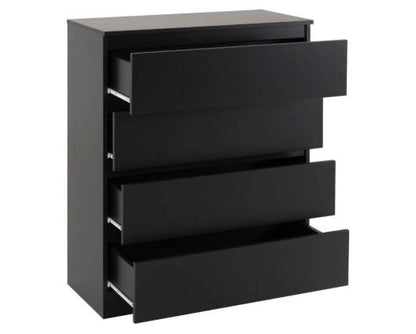 Marcus 4 Drawer Chest - Black