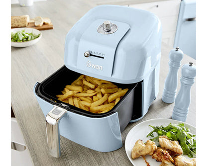 Swan 6L Retro Manual Air Fryer Blue