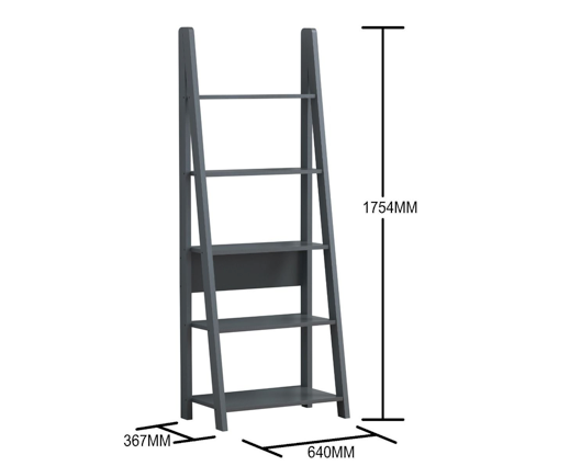 Ladder Bookcase-Dark Grey