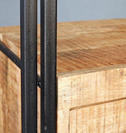 Cole Industrial Slim Open Bookcase