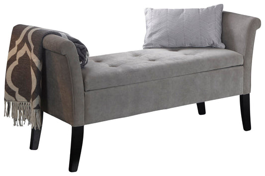 Bex Window Seat-Silver Chenille