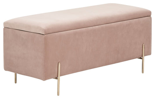 Melta Ottoman Storage Bench-Pink