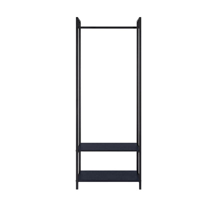 Scala Open Wardrobe with 2 Shelves - Black