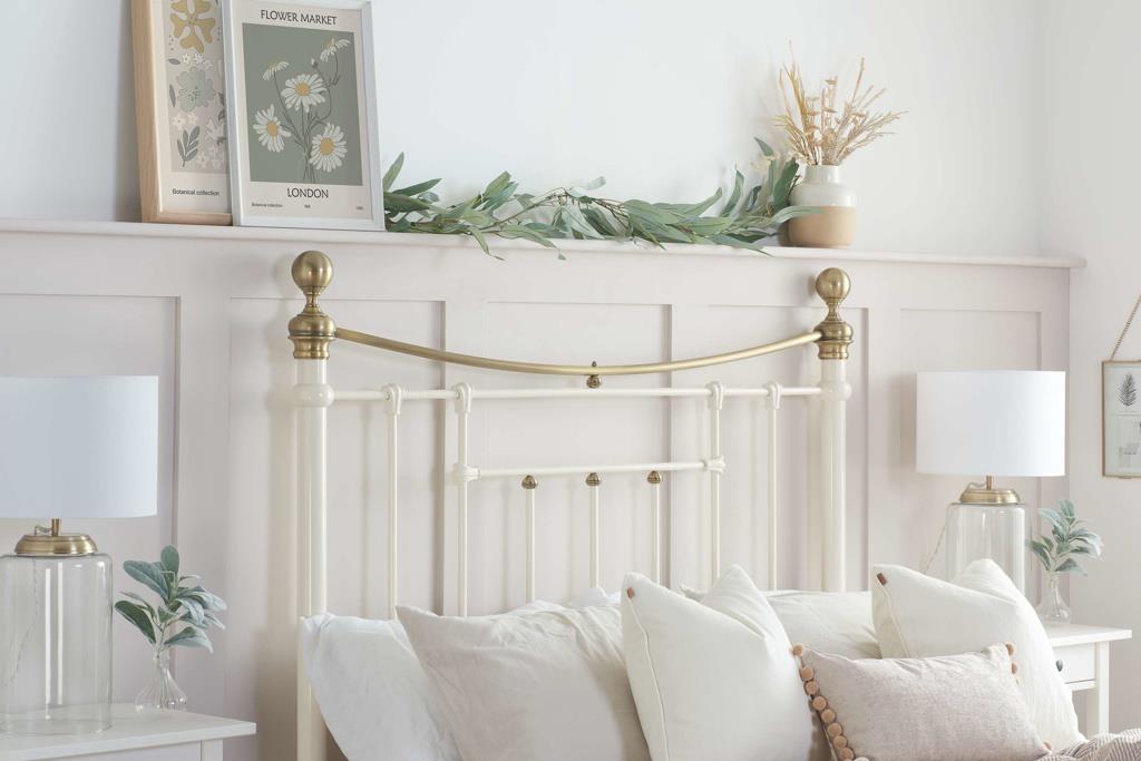 Bronte King Bed - Cream