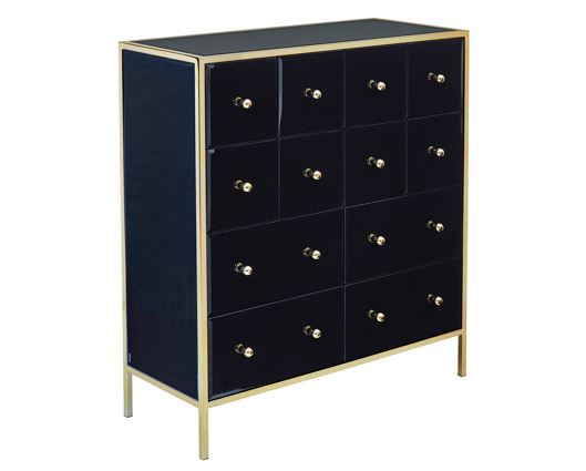 Fabian Merchant Chest - Black & Gold