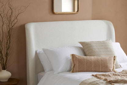 Lanis Double Ottoman Bed - Cream