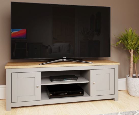 Lincoln 2 Door TV Unit- Light Grey