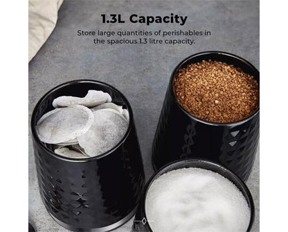 Solitaire Set of 3 Canisters