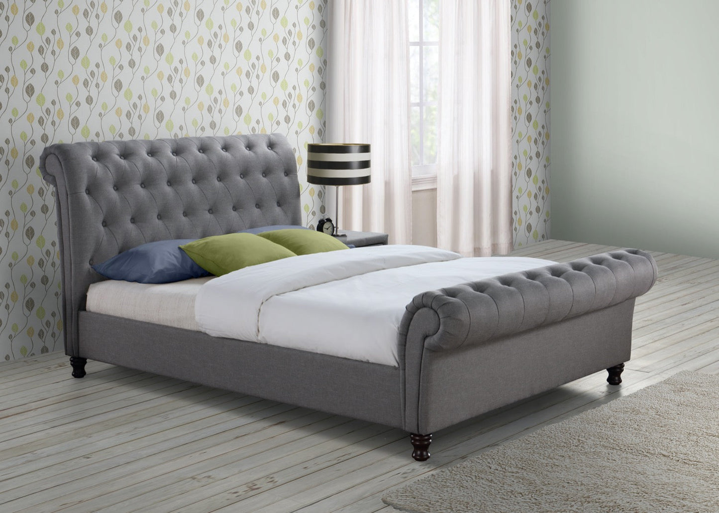 Castello Double Bed - Grey