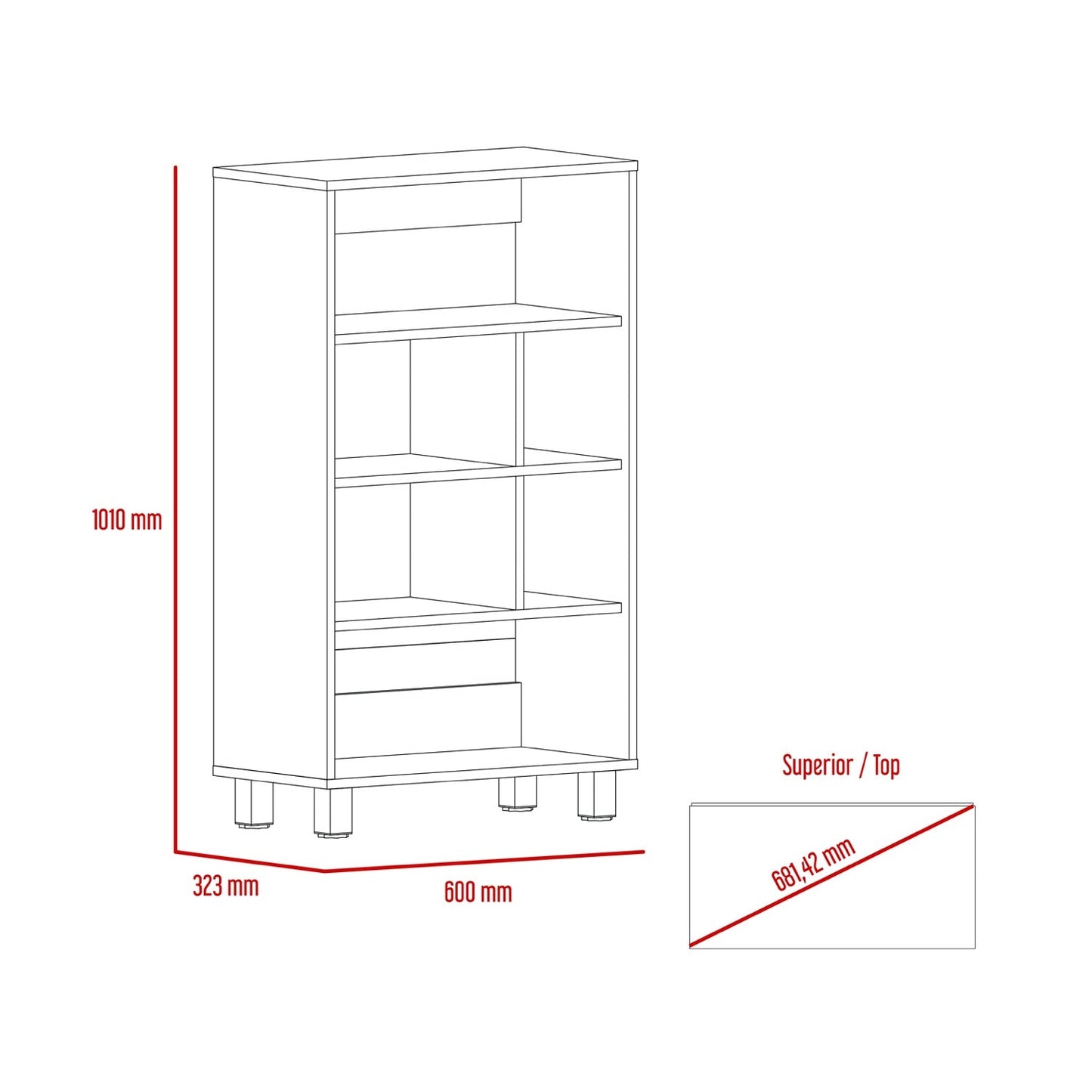 Houston Display Bookcase