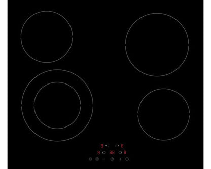 Statesman CHZ460T 60cm 4 Zone Ceramic Hob With Touch Control Black
