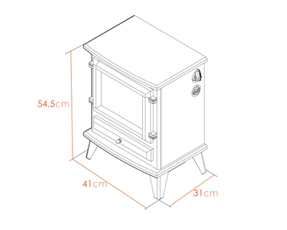 Harlow Electric Stove in Grey