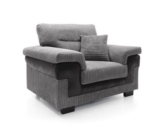Sofia Armchair - Black & Grey