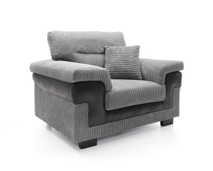 Sofia Armchair - Black & Grey