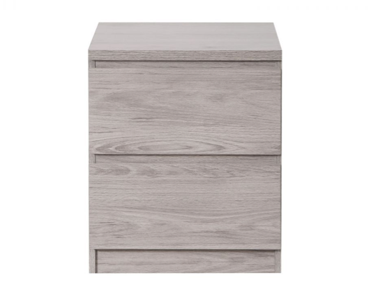 Jackson 2 Drawer Bedside - Grey Oak