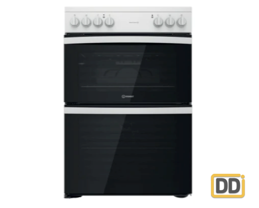 Indesit ID67V9KMW/UK 60cm Electric Double Cooker