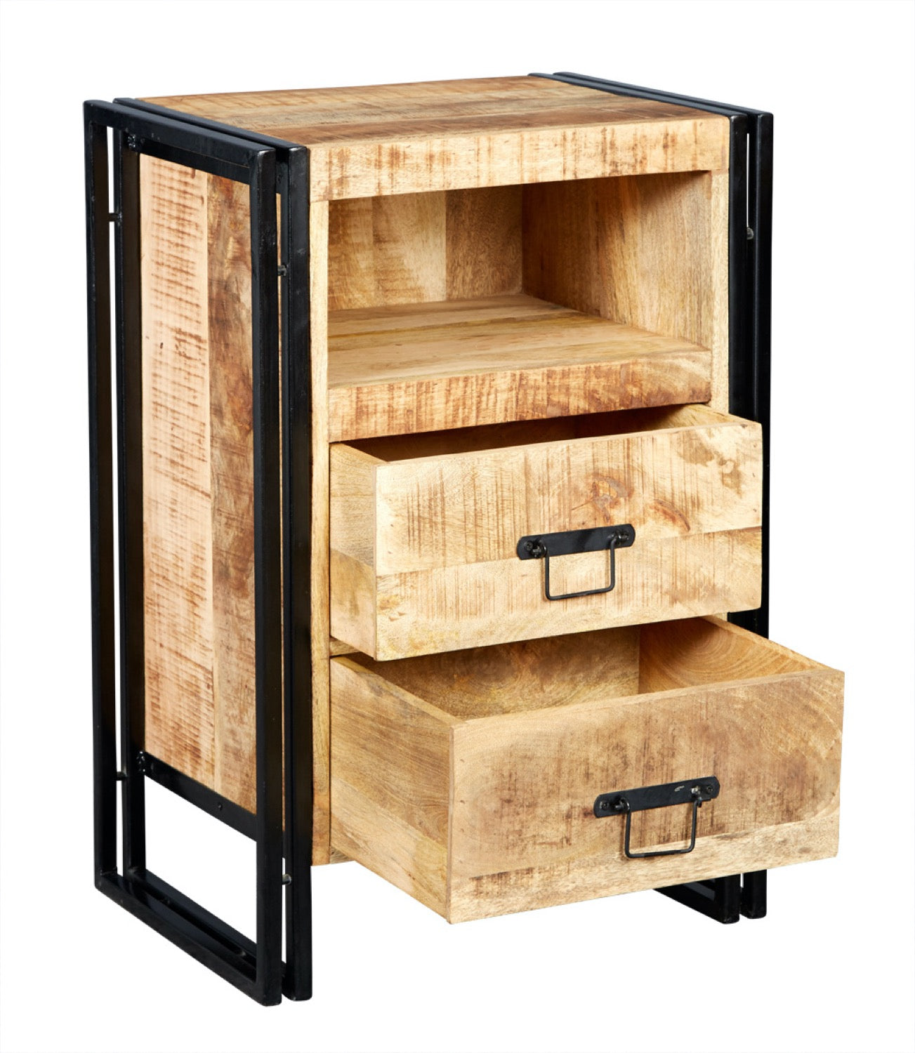 Cole Industrial 2 Drawer Side Chest