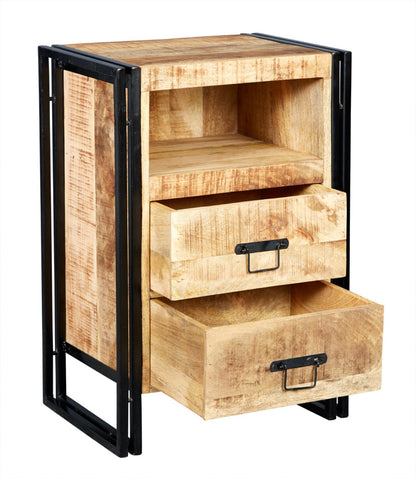 Cole Industrial 2 Drawer Side Chest