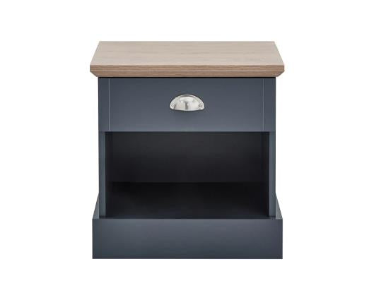 Kinsley 1 Drawer Bedside- Slate Blue