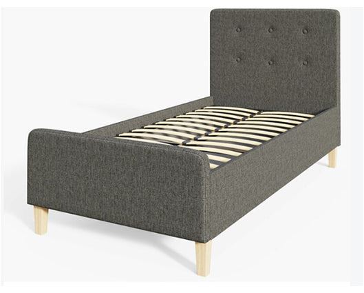 Ashbourne Single Ottoman-Dark Grey