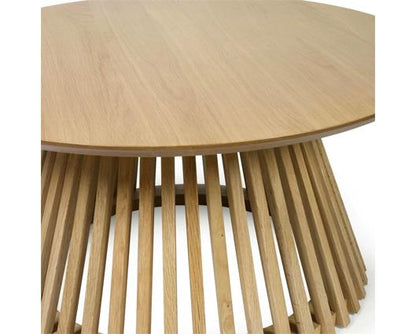Ollie Round Coffee Table - Natural Oak